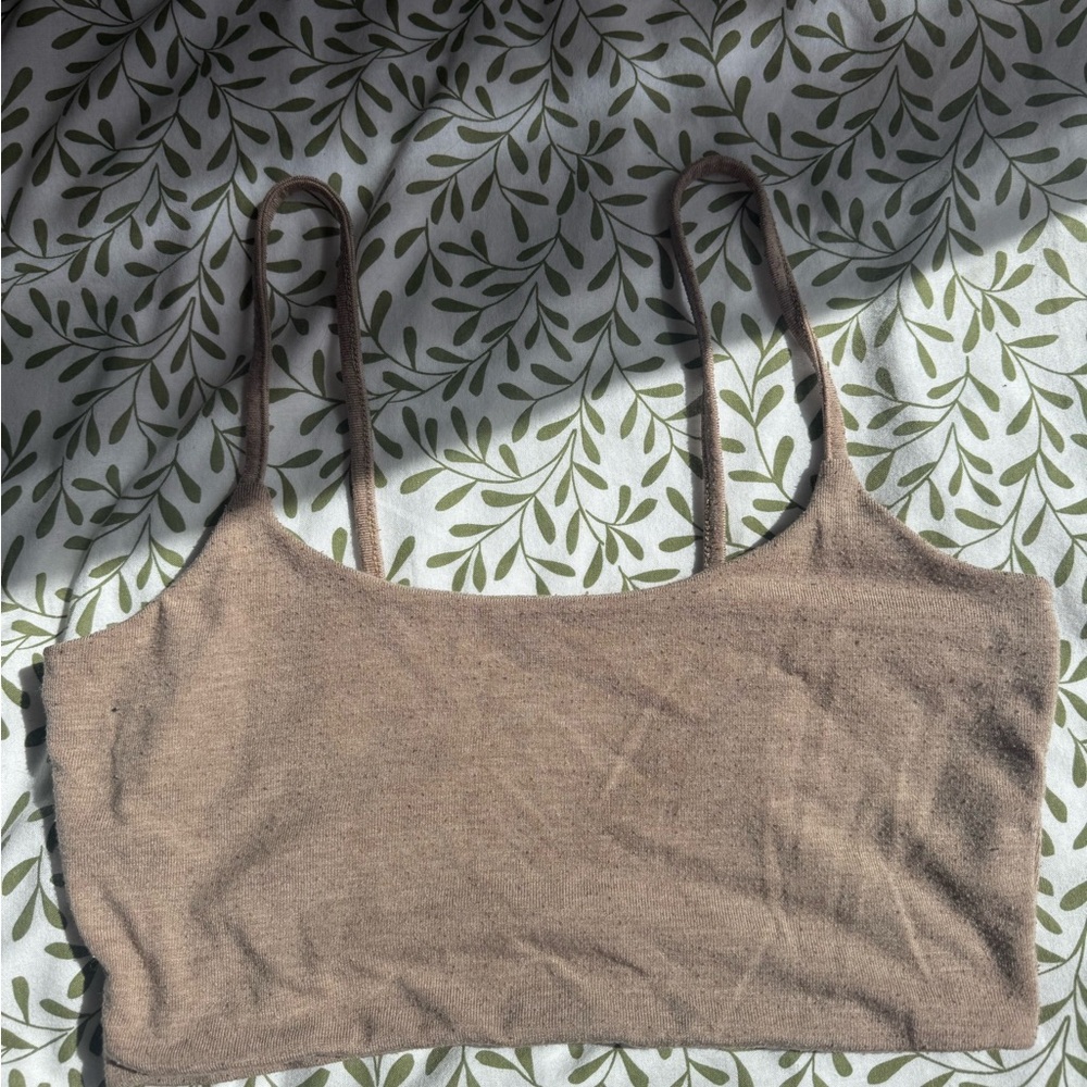 Reserved Tan Cropped Tank Top